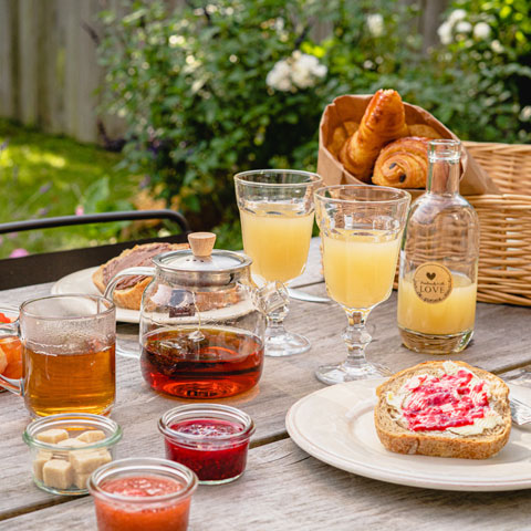 Breakfast for autumn getaway in Brittany