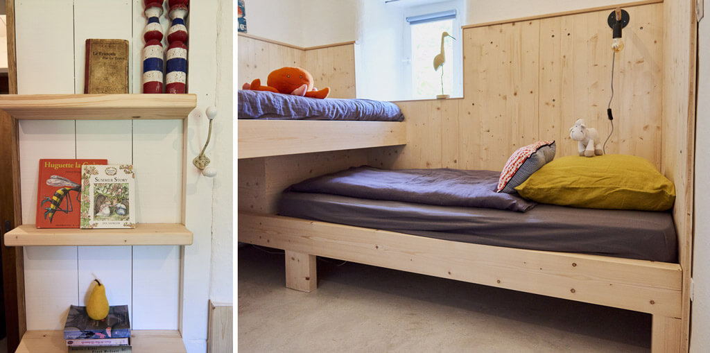 Schlazimmer für Kinder im Ferienhaus Rose, Bretagne