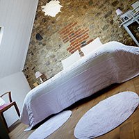 slaapkamer voor stel, gezellig vakantiehuisje in Bretagne