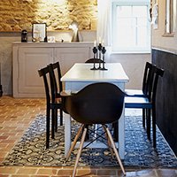 trendy and stylish dining room, holiday cottage in Brittany