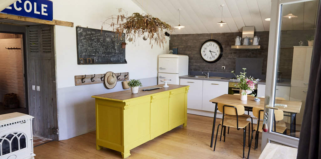 stijlvolle, goed uitgeruste keuken, vakantiehuisje in Bretagne