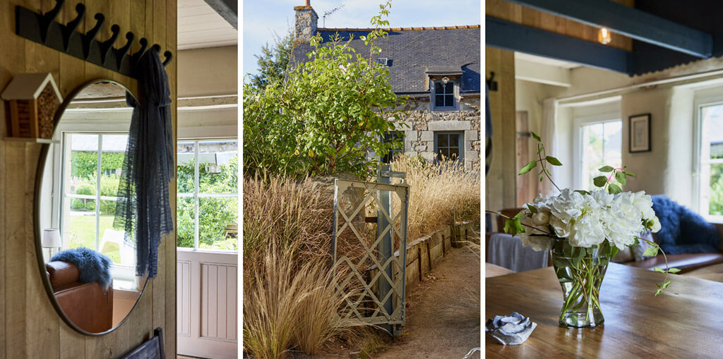fresh colours in this chic cottage in Brittany